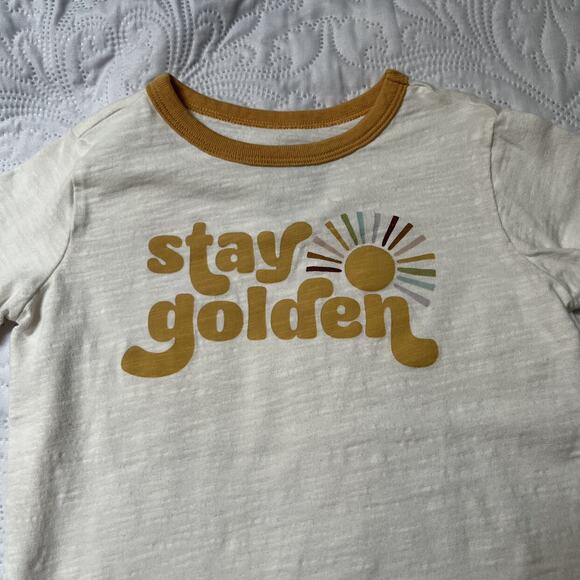 Little Co Stay Golden Ringer Tee Size 3T - Picture 3 of 5